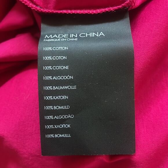 CLUB MONACO Parelle Puff Sleeve Tee Top *Fuchsia Pink* M Medium - Picture 4 of 4